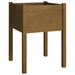 vidaXL Jardinières 2 Pièces Marron miel 50x50x70 cm Bois de pin massif