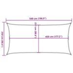 vidaXL Voile d'ombrage 160 g/m² Jaune 2 5x5 m PEHD