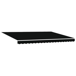 vidaXL Auvent rétractable noir Noir 450 × 300 cm tissu