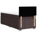 vidaXL Sommier à lattes de lit avec matelas Marron foncé 100x200 cm