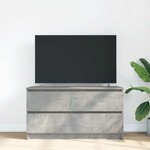 vidaXL Meuble TV gris béton 100x35x54 cm bois d'ingénierie