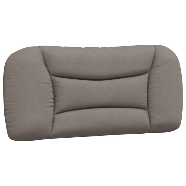 vidaXL Coussin de tête de lit taupe 90 cm tissu