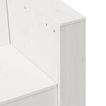 vidaXL Canapé de jardin 3 places blanc 189x60x62 cm bois de pin massif