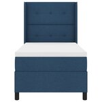 Lit Box Spring vidaXL avec Matelas et LED Bleue 90x190 cm Tissu