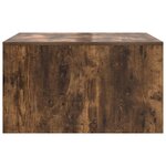 vidaXL Table basse avec tiroirs chêne fumé 70 5x70x40 cm