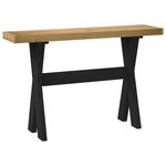 vidaXL Table console NOAIN pieds en forme de X 120x30x75 cm massif pin