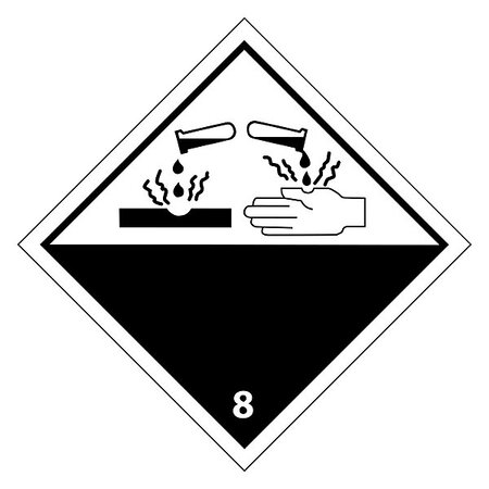 Étiquette polypropylène pour transport matières corrosives