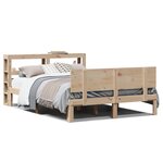 vidaXL Cadre de lit avec tête de lit 120x190 cm bois de pin massif