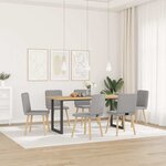 vidaXL Chaises à manger lot de 6 gris nuage tissu