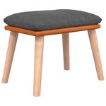 vidaXL Repose-pied Gris foncé 45x29 5x35 cm Tissu et similicuir