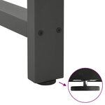 vidaXL Pieds de table basse Anthracite 2 pièces 30 x (30-31) cm Acier