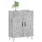 vidaXL Buffet gris béton 69 5x34x90 cm bois d'ingénierie
