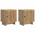 vidaXL Cabinet de chevet 2 pc Chêne artisanal 43 x 34 5 x 50 cm