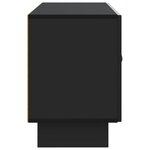 vidaXL Meuble TV Noir 99 x 34 5 x 50 cm Bois d'ingénierie