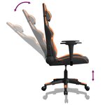 vidaXL Chaise de jeu de massage Noir et orange Similicuir