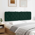 vidaXL Coussin de tête de lit vert foncé 160 cm velours