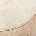 vidaXL Tapis OVIEDO à poils courts beige Ø 200 cm
