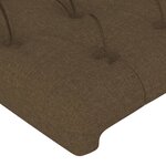 vidaXL Tête de lit à LED Marron foncé 90x7x118/128 cm Tissu