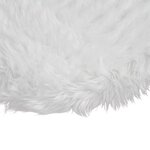 FLOKATI DELUXE Tapis de salon ou chambre - Peau de mouton synthétique - Ø 70 cm - Blanc acrylique