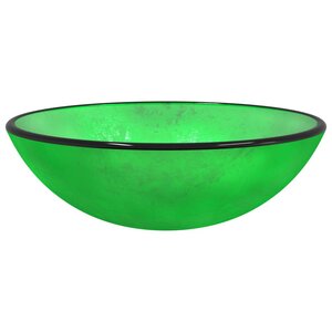 vidaXL Lavabo Verre trempé 42x14 cm vert