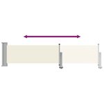 vidaXL Auvent latéral rétractable de patio 60x300 cm Crème