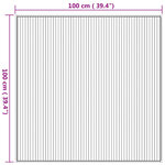 vidaXL Tapis carré naturel 100x100 cm bambou