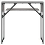 vidaXL Table console avec étagère sonoma gris 75x30x75 cm