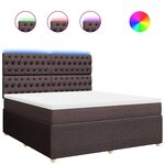 vidaXL Sommier à lattes de lit avec matelas Marron foncé 180x200 cm
