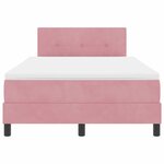 vidaXL Lit à ressorts avec matelas Rose 120 x 190 cm Velours