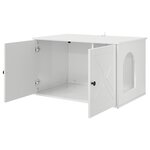vidaXL Maison pour chat Blanc Brillant 85 x 55 x 50 cm