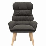 vidaXL fauteuil Gris foncé 69 x 74 x 93 cm Tissu Sherpa