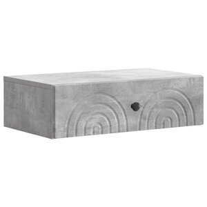 vidaXL Table d'appoint murale Gris béton 59 x 34 5 x 17 cm
