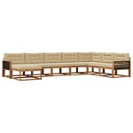 vidaXL Ensemble de canapés d'extérieur 8 pc Naturel et Beige