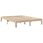 vidaXL Lit bibliothèque sans matelas 150x200 cm bois massif de pin