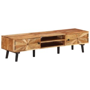 vidaXL Meuble TV 145x35x35 cm Bois d'acacia massif