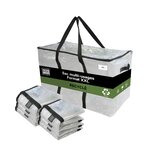Pack and Move - Lot 6 Grands Sacs Déménagement Transparent Recyclés - Rangement Et Transport Ultra Résistant - Réutilisable - Poignées Solides - 100L
