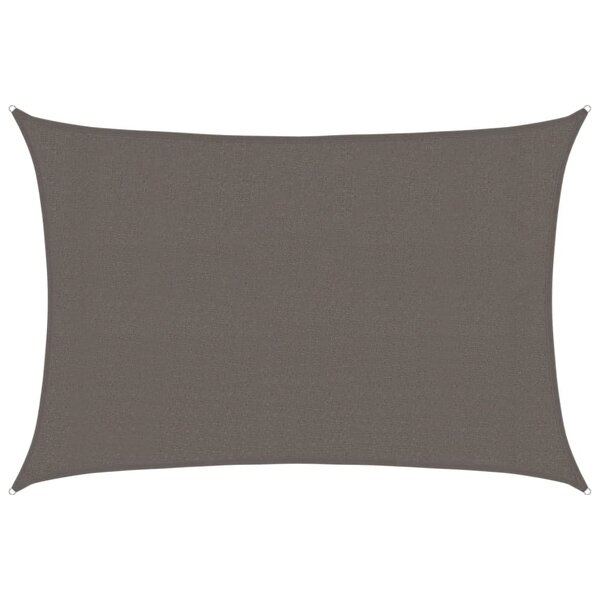 vidaXL Voile d'ombrage 160 g/m² Anthracite 3x4 m PEHD