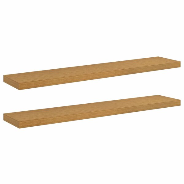 vidaXL Étagère Murale 2 pc Beige 120 x 23 5 x 3 8 cm Bois d'ingénierie