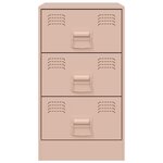 vidaXL Tables de chevet 2 Pièces rose 34 5x39x62 cm acier