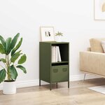 vidaXL Buffet vert olive 35x39x73 5 cm acier laminé à froid