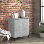 vidaXL Buffet gris béton 60x35x70 cm bois d'ingénierie