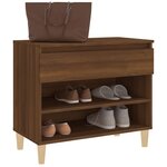 vidaXL Armoire à chaussures Chêne marron 70x36x60 cm Bois d'ingénierie