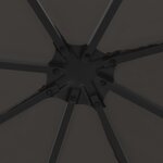 vidaXL Tonnelle avec guirlande lumineuse à LED 3x3 m Anthracite