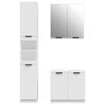 vidaXL Ensemble d'armoires salle de bain 3 Pièces blanc bois d'ingénierie