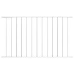 vidaXL Panneau de clôture Acier enduit de poudre 1 7x1 m Blanc