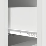 vidaXL Armoire à tiroirs Blanc brillant 33 x 34 5 x 90 cm