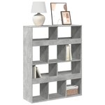 vidaXL Bibliothèque gris béton 100x33x125 5 cm bois d'ingénierie