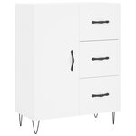 vidaXL Buffet haut Blanc 69 5x34x180 cm Bois d'ingénierie
