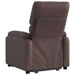 vidaXL Fauteuil inclinable électrique marron similicuir
