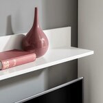 vidaXL Meuble TV à vitrine murale avec lumière LED 4 Pièces noir